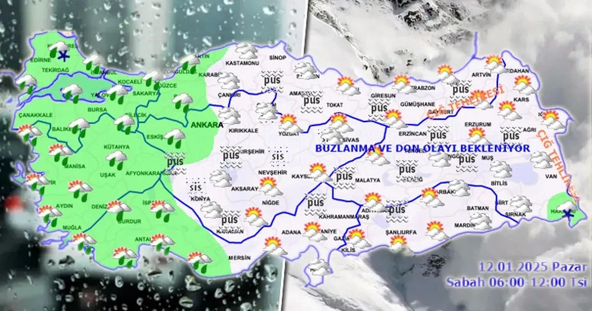 Türkiye yağışlı havanın etkisinde… İşte Meteoroloji’den 12 Ocak Pazar raporu